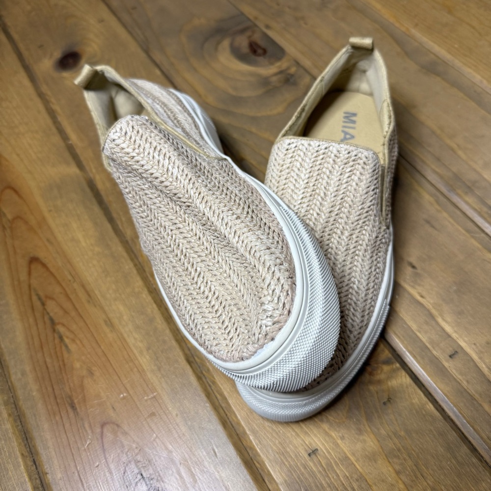 MIA Women's Natural Woven Slip-On Shoes
